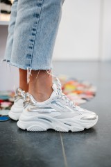 STEVE MADDEN POSSESSION PERF WHITE SILVER