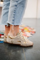 STEVE MADDEN ASIEL SUEDE GOLD