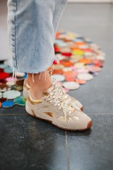 STEVE MADDEN ASIEL SUEDE GOLD