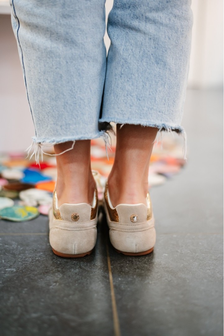 STEVE MADDEN ASIEL SUEDE GOLD
