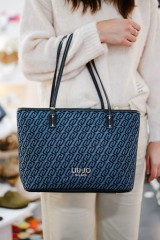 LIUJO S TOTE DRESS BLUE