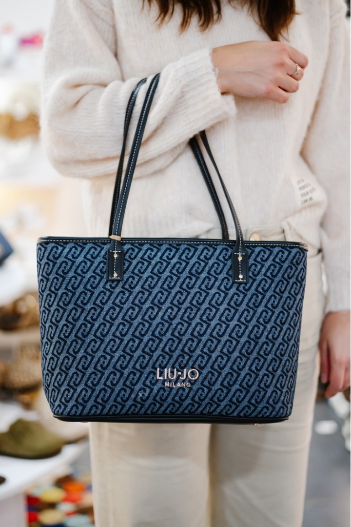 LIUJO S TOTE DRESS BLUE