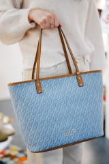 LIUJO M TOTE DUSTY BLUE
