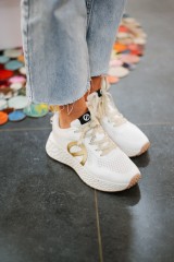 NO NAME CARTER FLY WHITE MAT GOLD