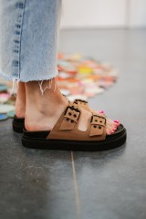 SCHMOOVE STELLA BUCKLE TAN