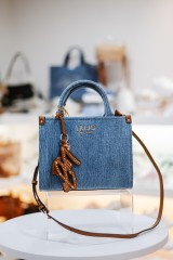 LIUJO S TOTE LIGHT DENIM RIDHI