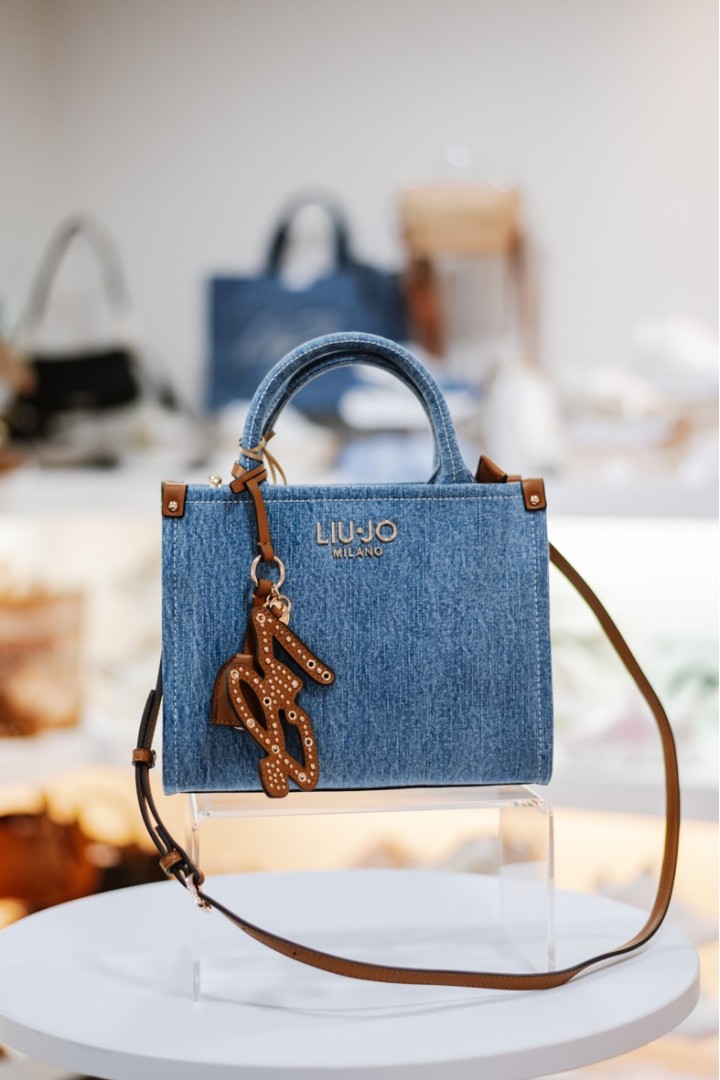 LIUJO S TOTE LIGHT DENIM RIDHI