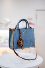 LIUJO S TOTE LIGHT DENIM RIDHI