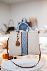 LIUJO M TOTE NEUTRO/DENIM RIDHI