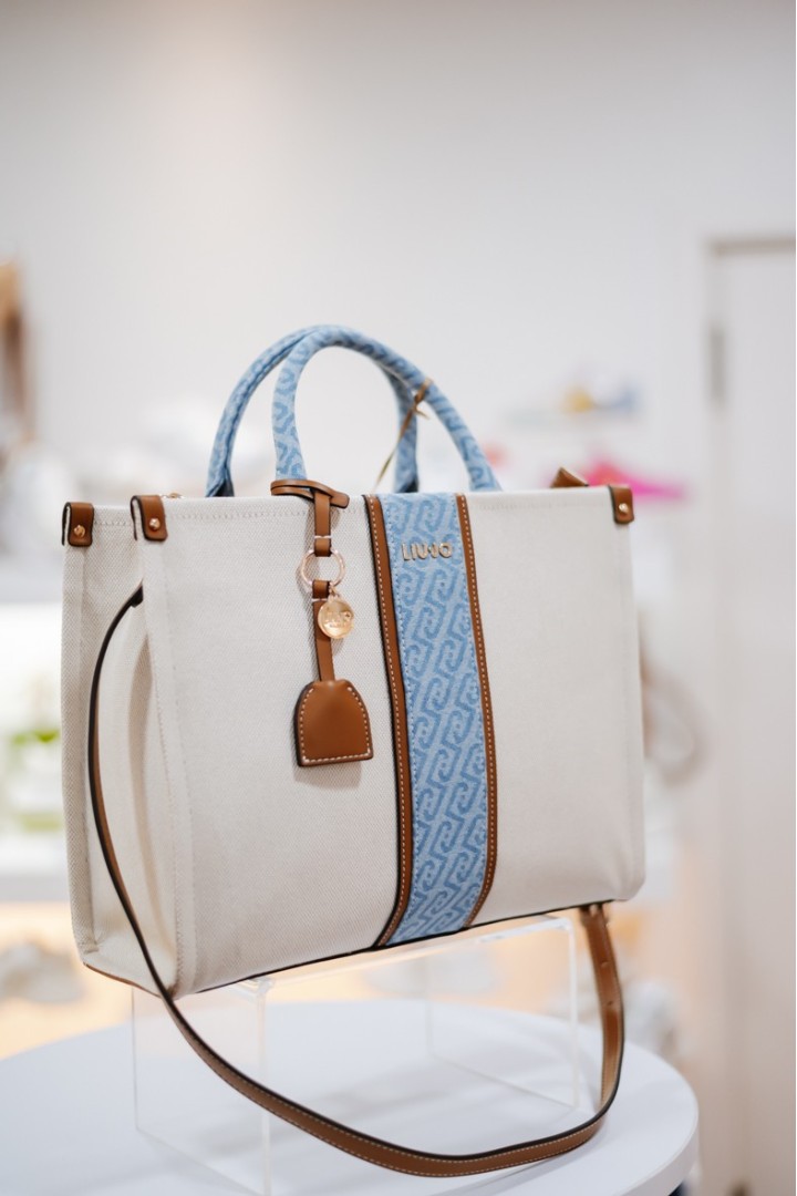 LIUJO M TOTE NEUTRO/DENIM RIDHI