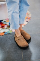SCHOLL BLAKE CLOG TAUPE