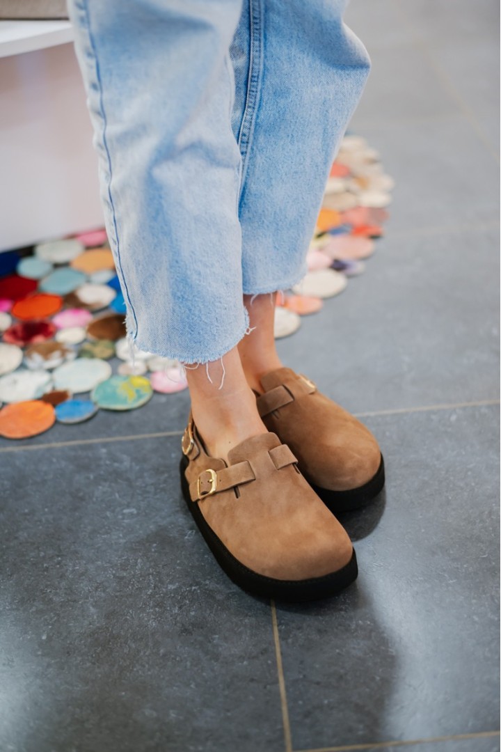 SCHOLL BLAKE CLOG TAUPE