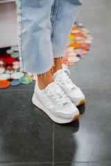 SUN68 BIG STARGIRL CANVAS BIANCO