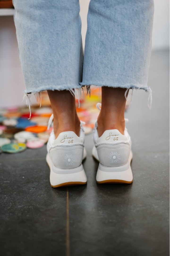 SUN68 BIG STARGIRL CANVAS BIANCO