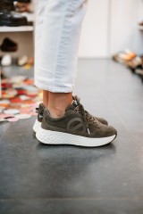 NO NAME CARTER JOGGER SUEDE CARBONE