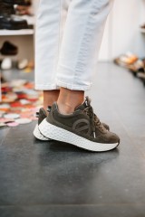 NO NAME CARTER JOGGER SUEDE CARBONE
