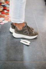 NO NAME CARTER JOGGER SUEDE CARBONE